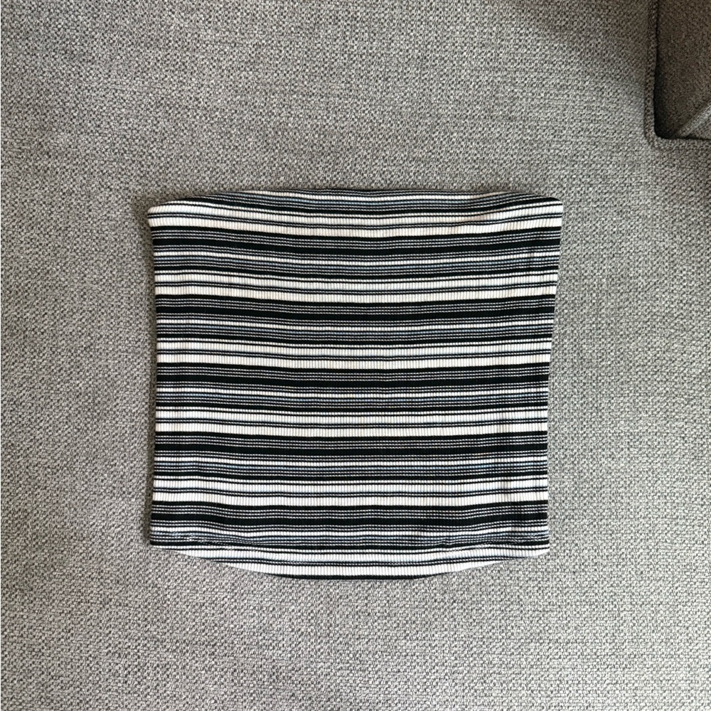 American Eagle Outfitters Black and White Striped Tank Top